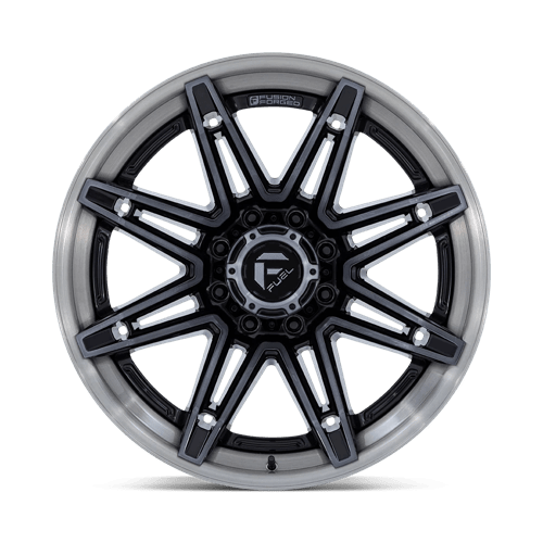 Fuel Offroad FC401 BRAWL Gloss Black Brushed Dark Tint 22x12 -44 6x139.7mm 106.1mm - Wheelwiz