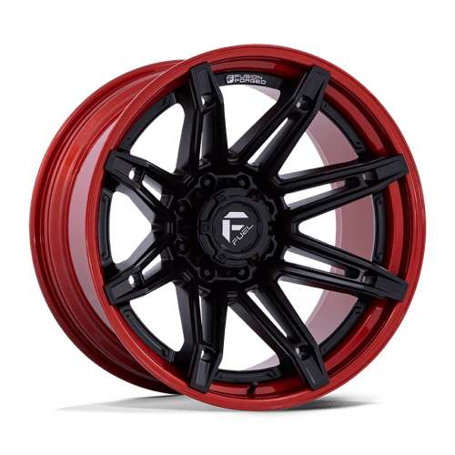 Fuel Offroad FC401 BRAWL Matte Black W/ Candy Red Lip 22x10 -18 8x165.1mm 125.1mm - Wheelwiz