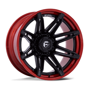 Fuel Offroad FC401 BRAWL Matte Black W/ Candy Red Lip 24x12 -44 6x139.7mm 106.1mm - Wheelwiz