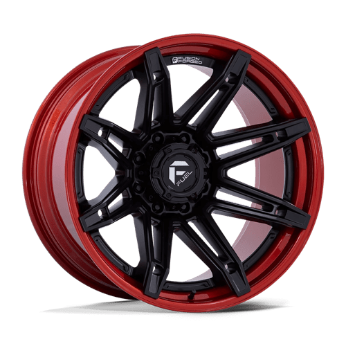 Fuel Offroad FC401 BRAWL Matte Black W/ Candy Red Lip 22x12 -44 8x165.1mm 125.1mm - Wheelwiz
