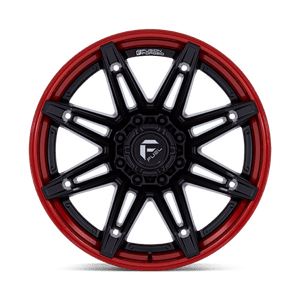 Fuel Offroad FC401 BRAWL Matte Black W/ Candy Red Lip 20x10 -18 6x139.7mm 106.1mm - Wheelwiz