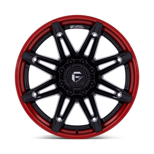 Fuel Offroad FC401 BRAWL Matte Black W/ Candy Red Lip 22x10 -18 6x139.7mm 106.1mm