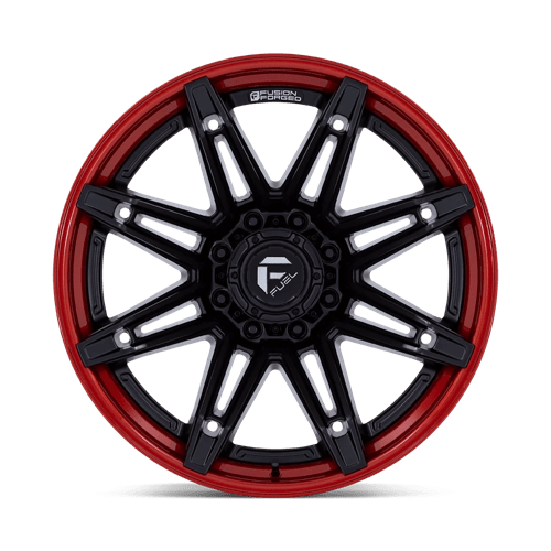 Fuel Offroad FC401 BRAWL Matte Black W/ Candy Red Lip 24x12 -44 6x135mm 87.1mm - Wheelwiz