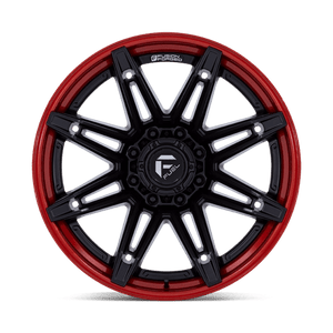 Fuel Offroad FC401 BRAWL Matte Black W/ Candy Red Lip 22x10 -18 8x180mm 124.2mm - Wheelwiz