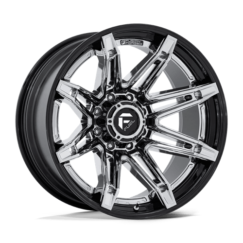 Fuel Offroad FC401 BRAWL Chrome W/ Gloss Black Lip 20x10 -18 8x180mm 124.2mm - Wheelwiz