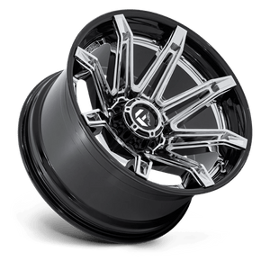 Fuel Offroad FC401 BRAWL Chrome W/ Gloss Black Lip 20x10 -18 8x170mm 125.1mm - Wheelwiz