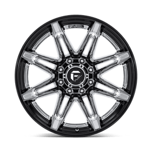 Fuel Offroad FC401 BRAWL Chrome W/ Gloss Black Lip 22x12 -44 6x135mm 87.1mm - Wheelwiz