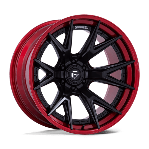 Fuel Offroad FC402 CATALYST Matte Black W/ Candy Red Lip 18x9 +1 6x139.7mm 106.1mm - Wheelwiz