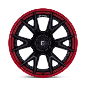 Fuel Offroad FC402 CATALYST Matte Black W/ Candy Red Lip 22x10 -18 6x139.7mm 106.1mm