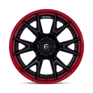 Fuel Offroad FC402 CATALYST Matte Black W/ Candy Red Lip 24x12 -44 6x139.7mm 106.1mm