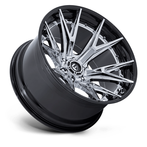 Fuel Offroad FC402 CATALYST Chrome W/ Gloss Black Lip 20x10 -18 6x135mm 87.1mm