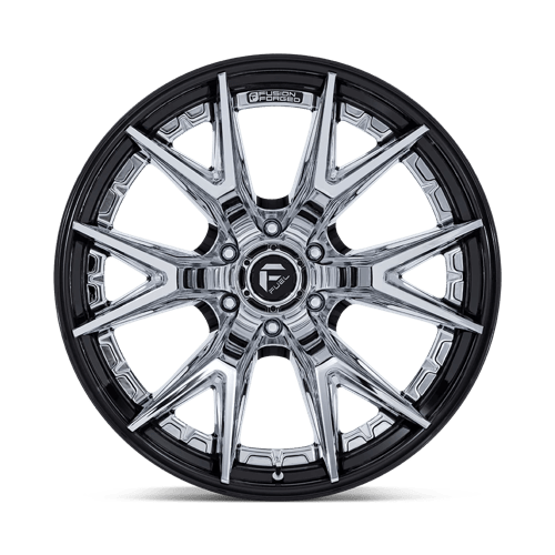 Fuel Offroad FC402 CATALYST Chrome W/ Gloss Black Lip 22x10 -18 6x135mm 87.1mm