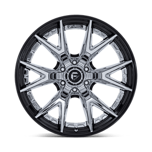 Fuel Offroad FC402 CATALYST Chrome W/ Gloss Black Lip 17x9 +1 6x135mm 87.1mm
