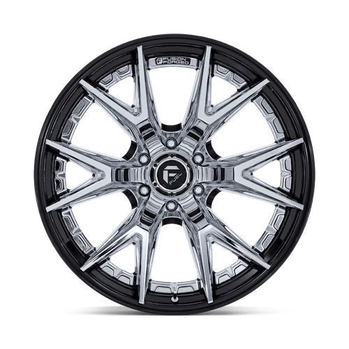 Fuel Offroad FC402 CATALYST Chrome W/ Gloss Black Lip 20x9 +1 6x139.7mm 106.1mm - Wheelwiz