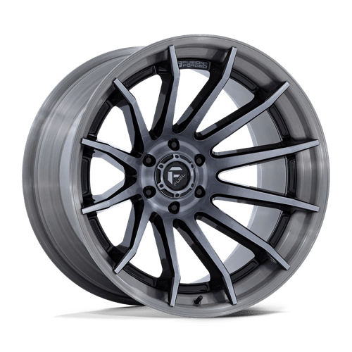 Fuel Offroad FC403 BURN Gloss Black Brushed Dark Tint 24x12 -44 5x127mm 71.5mm - Wheelwiz