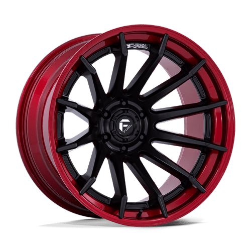 Fuel Offroad FC403 BURN Matte Black W/ Candy Red Lip 22x12 -44 6x139.7mm 106.1mm - Wheelwiz