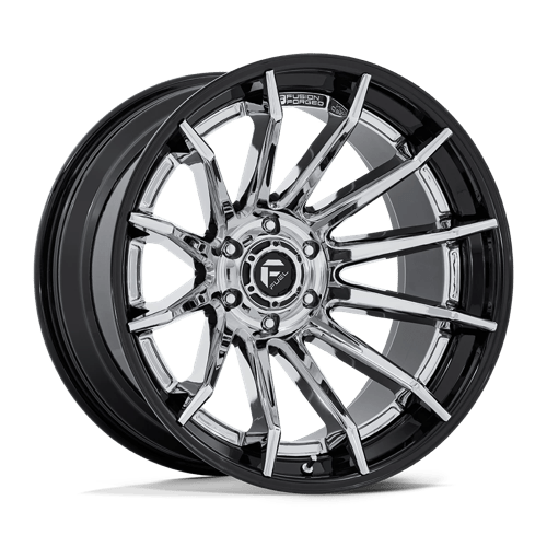 Fuel Offroad FC403 BURN Chrome W/ Gloss Black Lip 22x12 -44 6x135mm 87.1mm