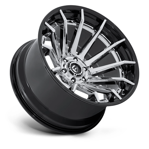 Fuel Offroad FC403 BURN Chrome W/ Gloss Black Lip 20x9 +1 6x139.7mm 106.1mm - Wheelwiz
