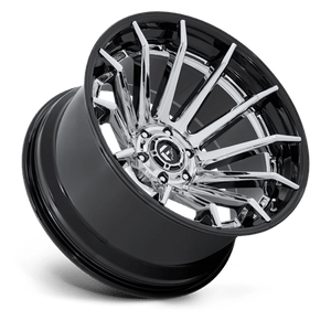 Fuel Offroad FC403 BURN Chrome W/ Gloss Black Lip 22x10 -18 6x135mm 87.1mm