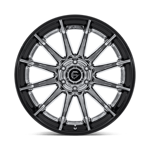 Fuel Offroad FC403 BURN Chrome W/ Gloss Black Lip 22x10 -18 6x135mm 87.1mm