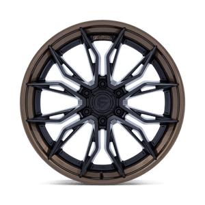 Fuel Offroad FC404 MUTINY Matte Black W Gloss Bronze Lip 22x10 -18 6x139.7mm 106.1mm - Wheelwiz