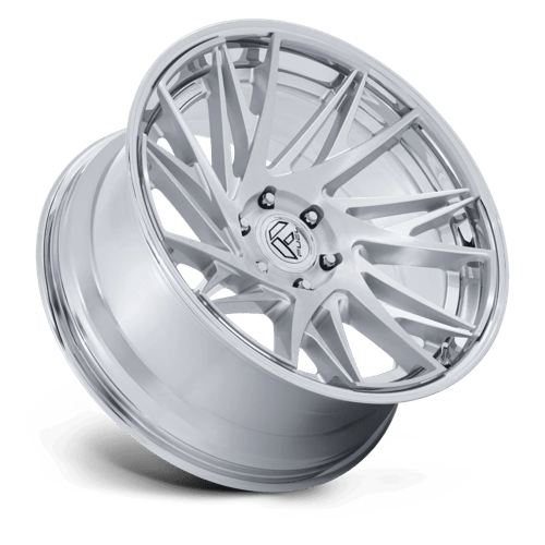 Fuel Offroad FC405 DYNAMO Gloss Silver Brushed W/ Chr-lp 22x9.5 +20 5x127mm 71.5mm - Wheelwiz
