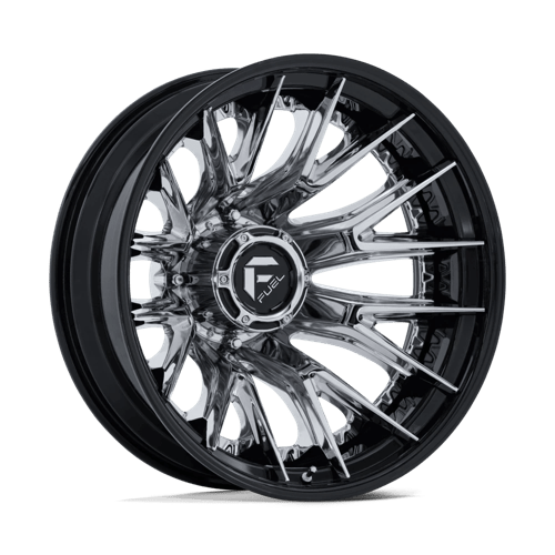 Fuel Offroad D407 CATALYST DUALLY Chrome W/ Gloss Black Lip 20x8.25 -221 8x210mm 154.3mm - Wheelwiz