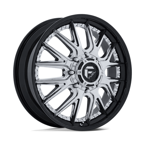 Fuel Offroad D407 CATALYST DUALLY Chrome W/ Gloss Black Lip 22x8.25 +105 8x210mm 154.3mm - Wheelwiz