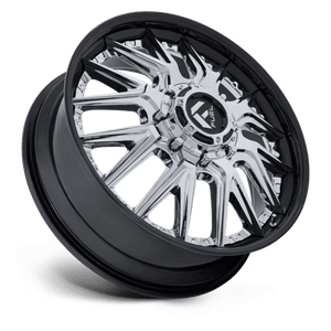 Fuel Offroad D407 CATALYST DUALLY Chrome W/ Gloss Black Lip 20x8.25 +105 8x200mm 142mm - Wheelwiz