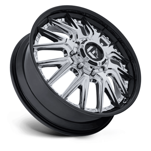 Fuel Offroad D407 CATALYST DUALLY Chrome W/ Gloss Black Lip 22x8.25 +105 8x210mm 154.3mm - Wheelwiz
