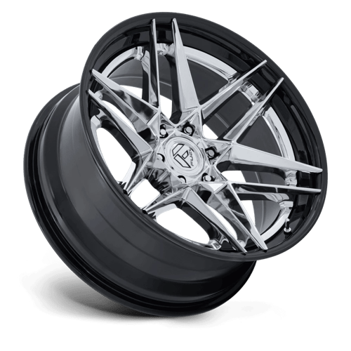 Fuel Offroad FC408 FLIGHT Chrome W/ Gloss Black Lip 22x10 -18 6x135mm 87.1mm - Wheelwiz