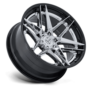 Fuel Offroad FC408 FLIGHT Chrome W/ Gloss Black Lip 22x10 -18 6x135mm 87.1mm - Wheelwiz