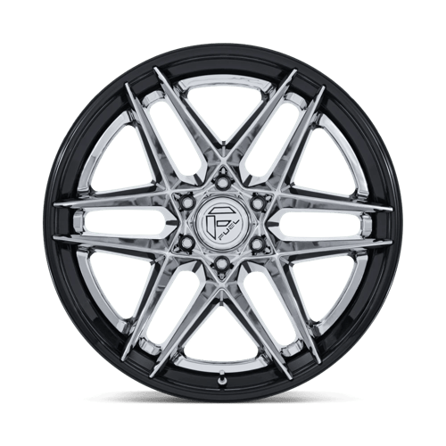 Fuel Offroad FC408 FLIGHT Chrome W/ Gloss Black Lip 22x10 -18 6x139.7mm 106.1mm - Wheelwiz