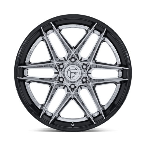 Fuel Offroad FC408 FLIGHT Chrome W/ Gloss Black Lip 22x10 -18 6x135mm 87.1mm - Wheelwiz