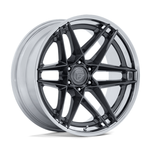 Fuel Offroad FC408 FLIGHT Gloss Gunmetal W/ Chrome Lip 22x10 -18 6x135mm 87.1mm - Wheelwiz