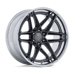 Fuel Offroad FC408 FLIGHT Gloss Gunmetal W/ Chrome Lip 22x10 -18 6x135mm 87.1mm - Wheelwiz