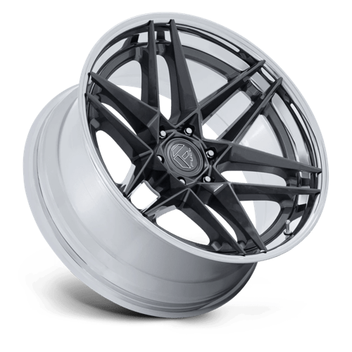Fuel Offroad FC408 FLIGHT Gloss Gunmetal W/ Chrome Lip 22x10 -18 6x135mm 87.1mm - Wheelwiz