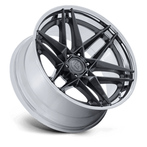 Fuel Offroad FC408 FLIGHT Gloss Gunmetal W/ Chrome Lip 22x10 -18 6x135mm 87.1mm - Wheelwiz