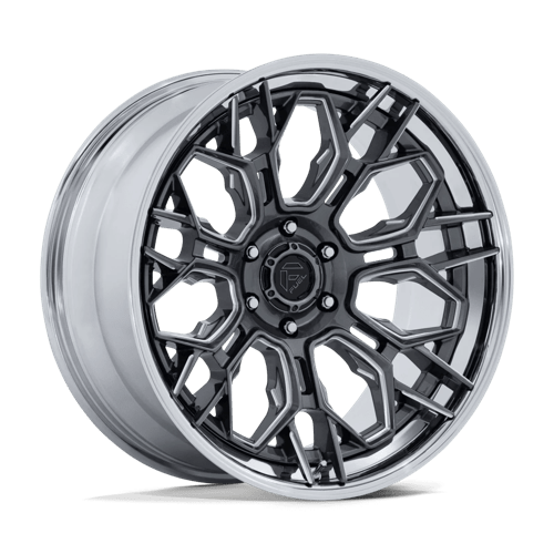 Fuel Offroad FC409 HIVE Gloss Gunmetal W/ Chrome Lip 22x10 -18 6x135mm 87.1mm - Wheelwiz