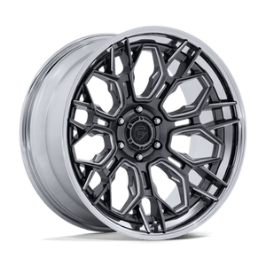 Fuel Offroad FC409 HIVE Gloss Gunmetal W/ Chrome Lip 22x9.5 +20 6x139.7mm 106.1mm - Wheelwiz