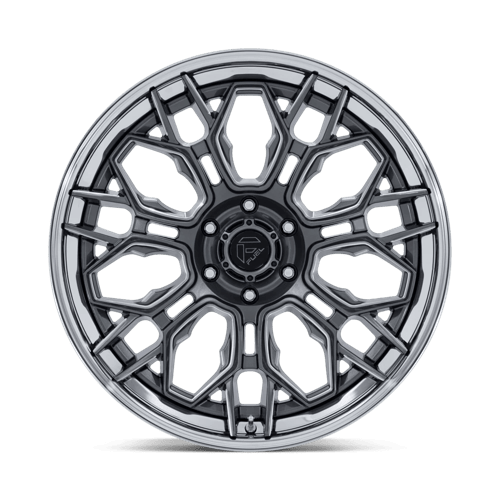 Fuel Offroad FC409 HIVE Gloss Gunmetal W/ Chrome Lip 22x10 -18 6x139.7mm 106.1mm - Wheelwiz