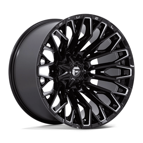 Fuel Offroad FC865 STRIKE Gloss Black Milled 22x12 -44 8x180mm 124.2mm - Wheelwiz