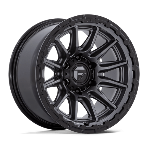 Fuel Offroad FC866 PISTON Matte Gunmetal Gloss Black Lip 17x8.5 +25 5x114.3mm 72.6mm