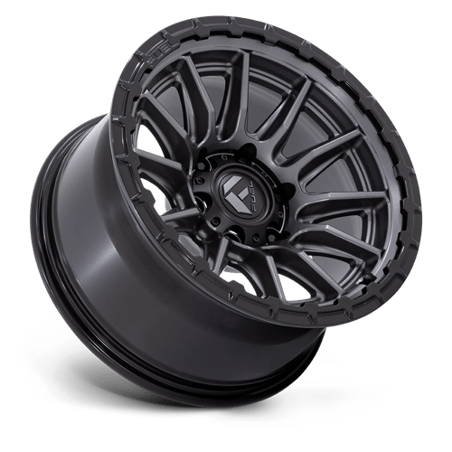 Fuel Offroad FC866 PISTON Matte Gunmetal Gloss Black Lip 20x10 -18 6x139.7mm 106.1mm
