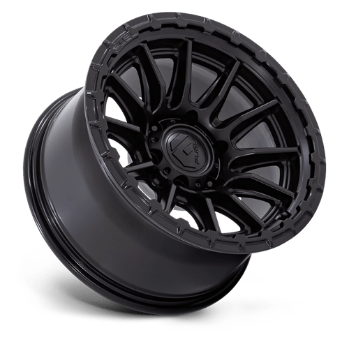 Fuel Offroad FC866 PISTON Blackout W/ Gloss Black Lip 17x9 +1 6x139.7mm 106.1mm