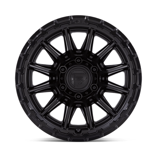 Fuel Offroad FC866 PISTON Blackout W/ Gloss Black Lip 22x9.5 +20 6x139.7mm 106.1mm