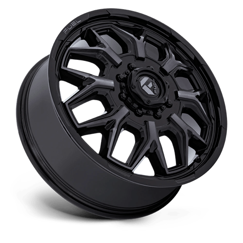 Fuel Offroad D875 FLUX DUALLY Gloss Black Brush Fc Gray Dddt 20x8.25 +104 8x170mm 125.1mm