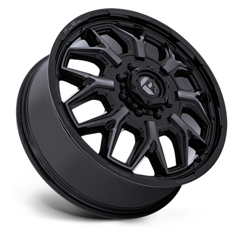 Fuel Offroad D875 FLUX DUALLY Gloss Black Brush Fc Gray Dddt 20x8.25 +104 8x200mm 142mm