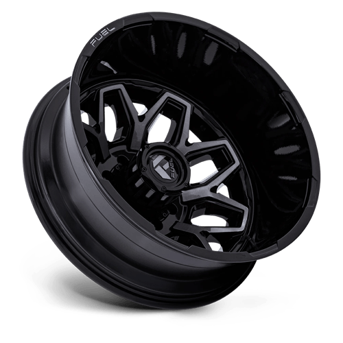 Fuel Offroad D875 FLUX DUALLY Gloss Black Brush Fc Gray Dddt 20x8.25 -246 8x210mm 154.3mm