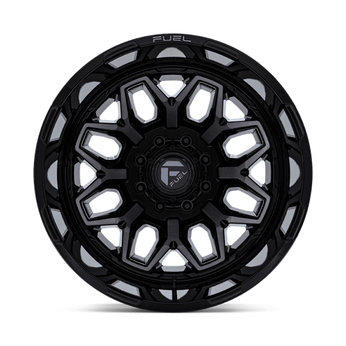 Fuel Offroad D875 FLUX DUALLY Gloss Black Brush Fc Gray Dddt 20x8.25 -246 8x165.1mm 117mm - Wheelwiz